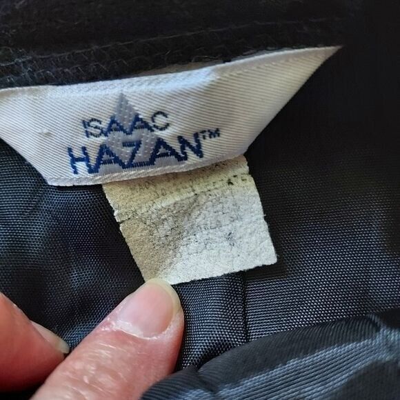 Vintage Isaac Hazan Women's Size 6 Wool Pencil Skirt Classic Straight Black - Picture 3 of 6